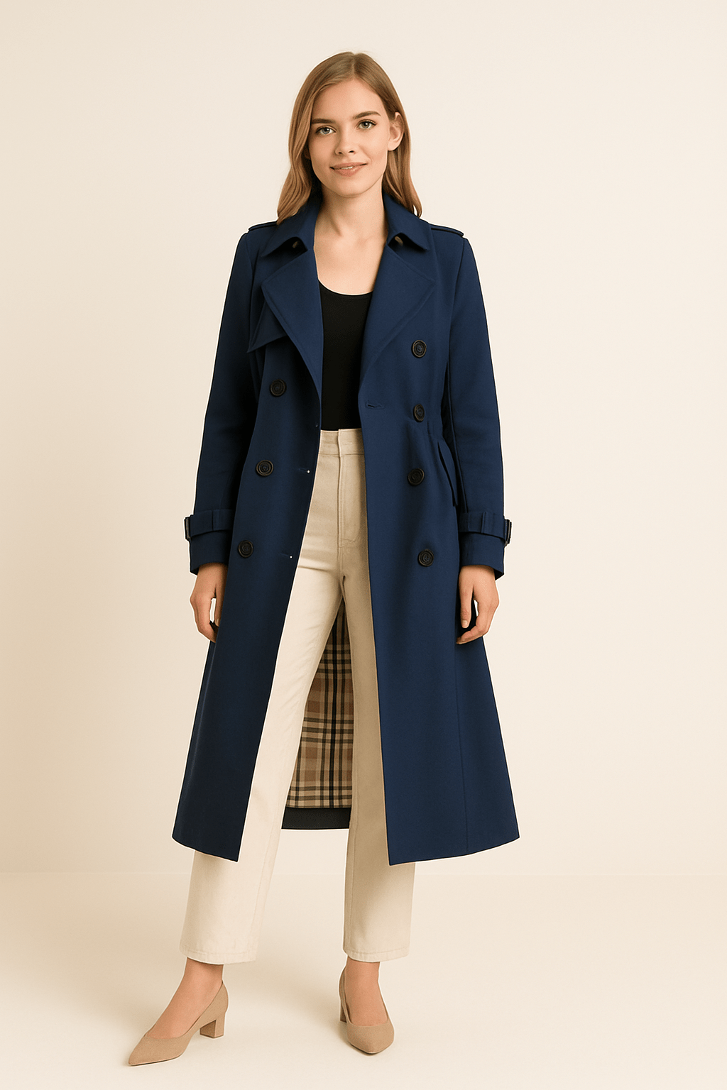 Trenchcoat Dames | Double-breasted model met ceintuur en klassieke fit