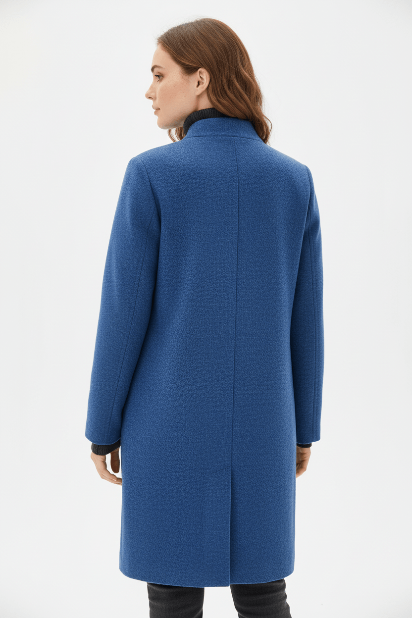 Dames jas | Elegante lange jas met opstaande kraag en tijdloze pasvorm
