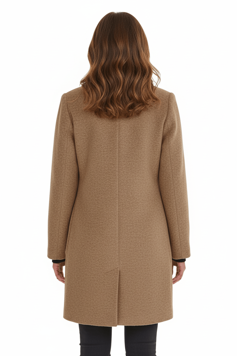 Dames jas | Elegante lange jas met opstaande kraag en tijdloze pasvorm