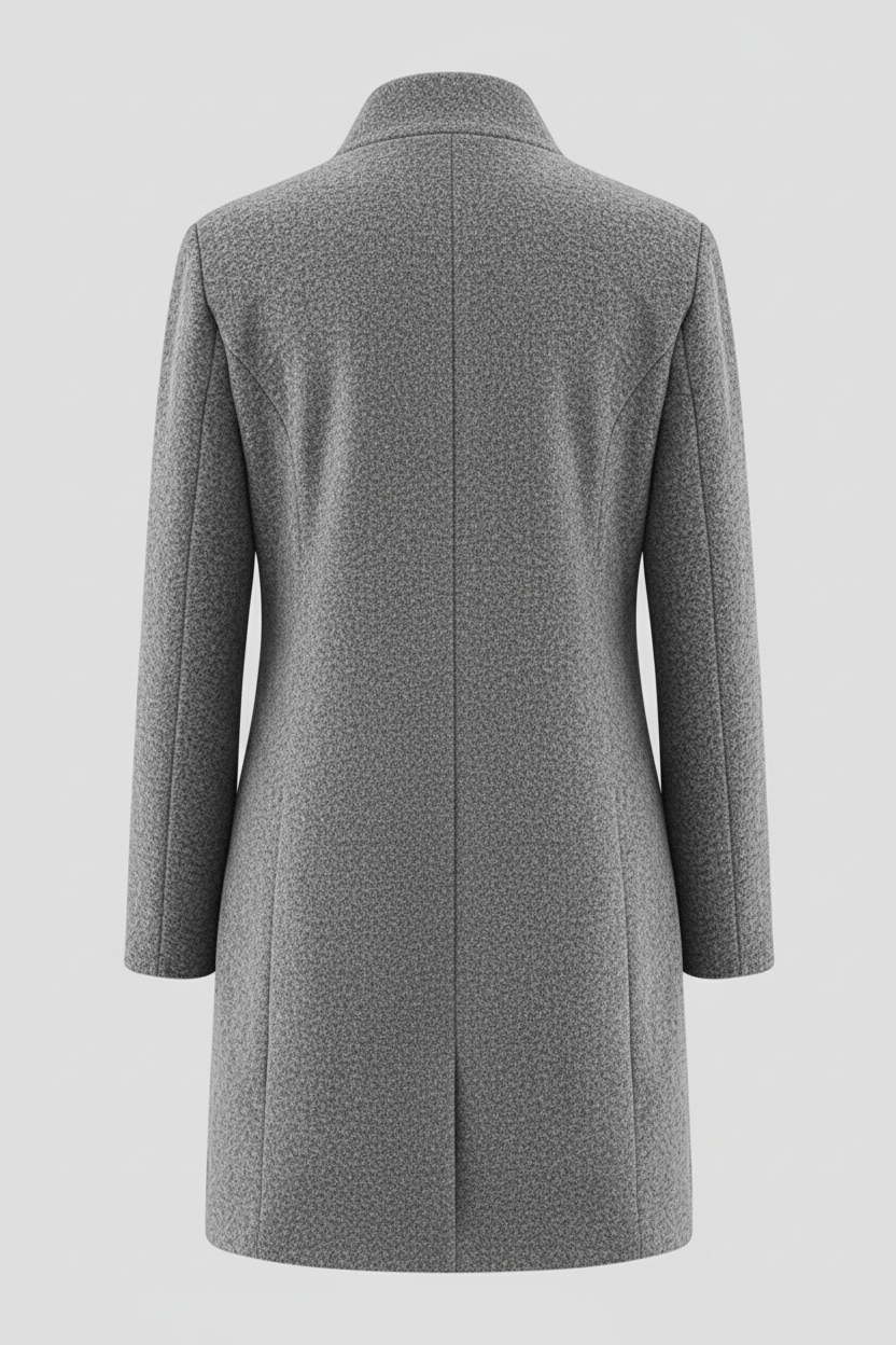 Dames jas | Elegante lange jas met opstaande kraag en tijdloze pasvorm