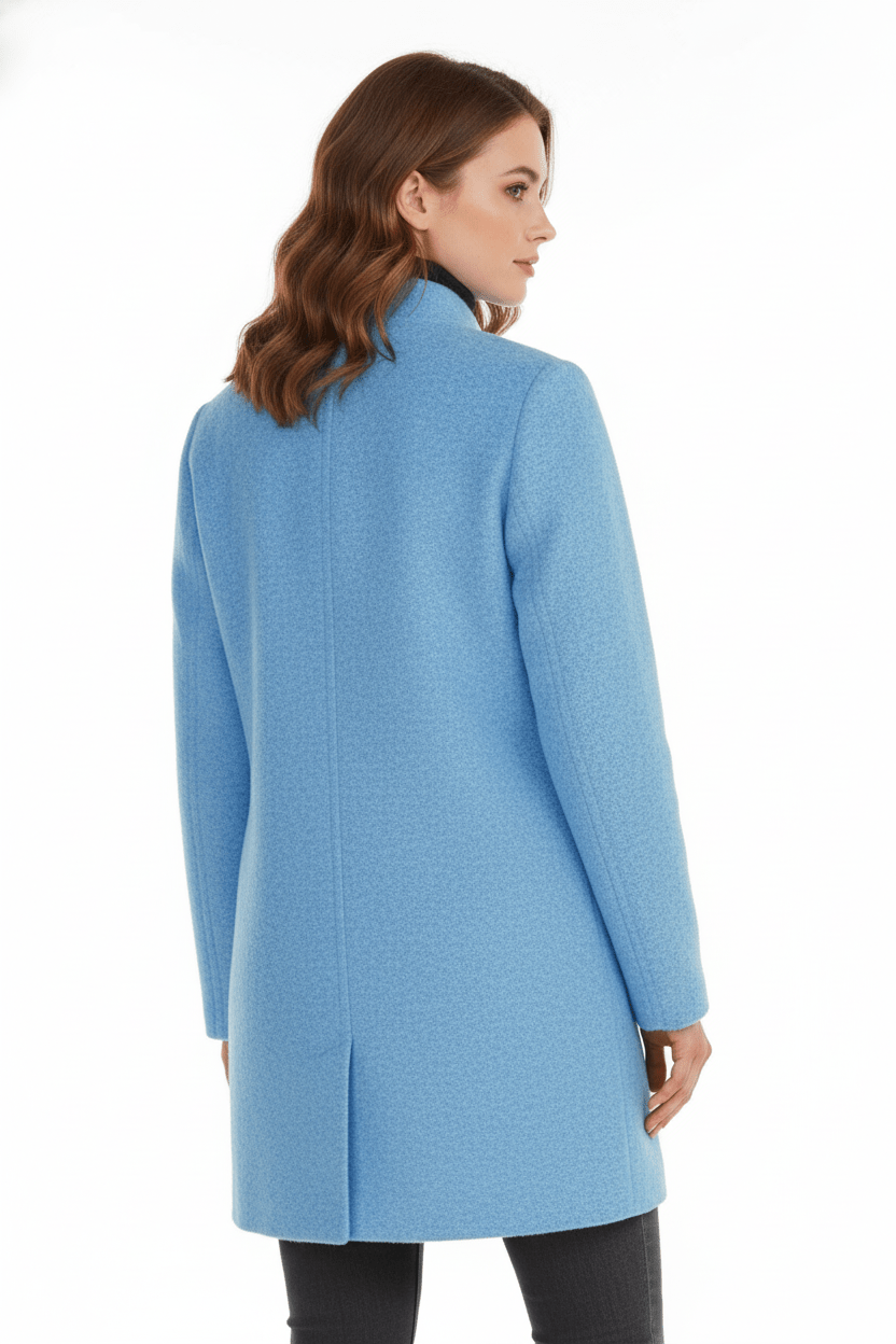 Dames jas | Elegante lange jas met opstaande kraag en tijdloze pasvorm