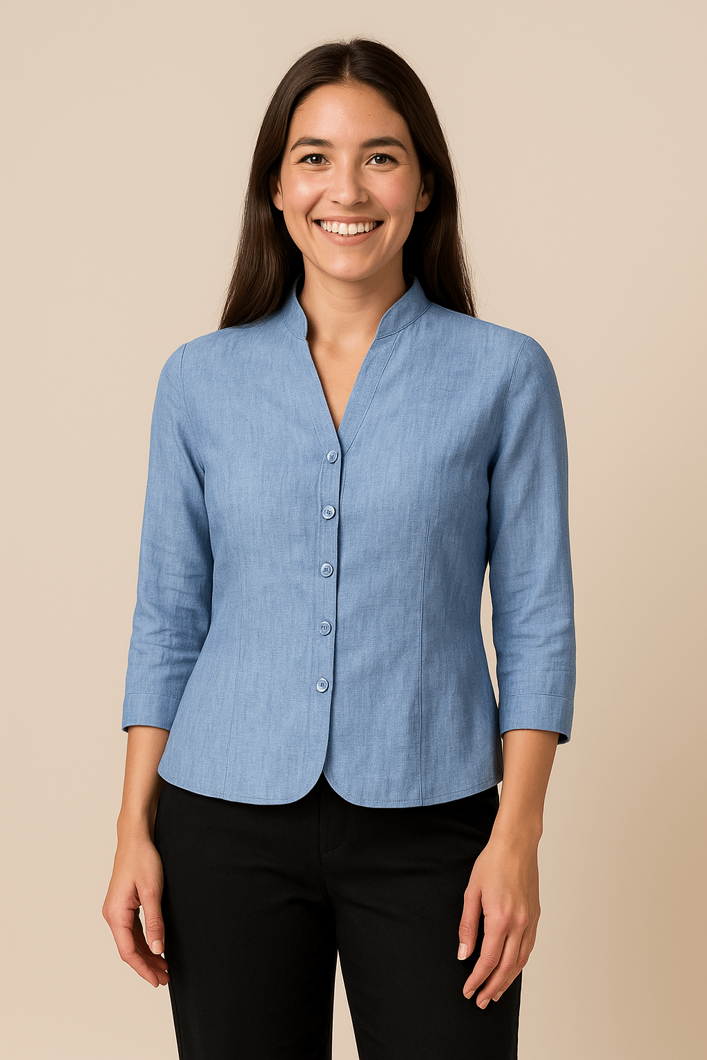 Linnen dames blazer | Lichte getailleerde pasvorm voor werk en vrije tijd