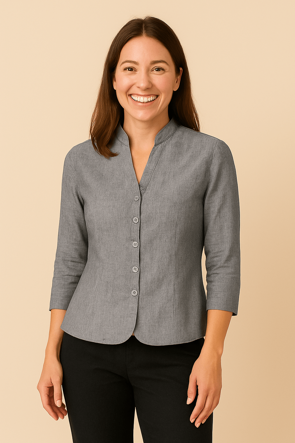 Linnen dames blazer | Lichte getailleerde pasvorm voor werk en vrije tijd