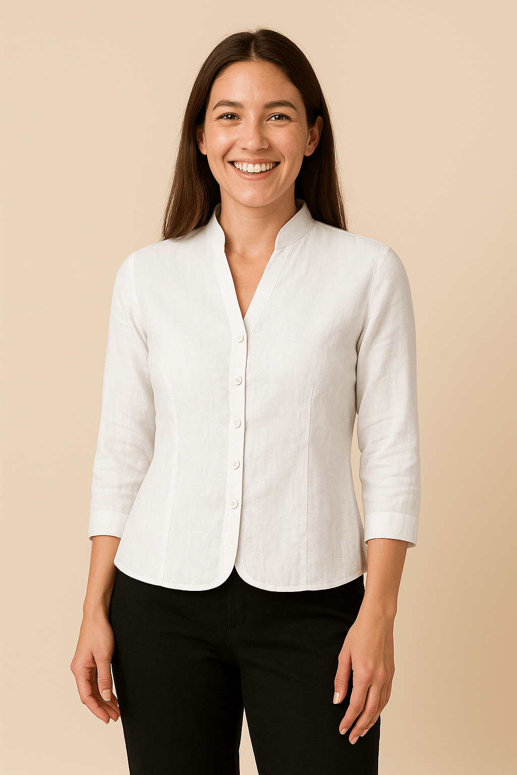 Linnen dames blazer | Lichte getailleerde pasvorm voor werk en vrije tijd