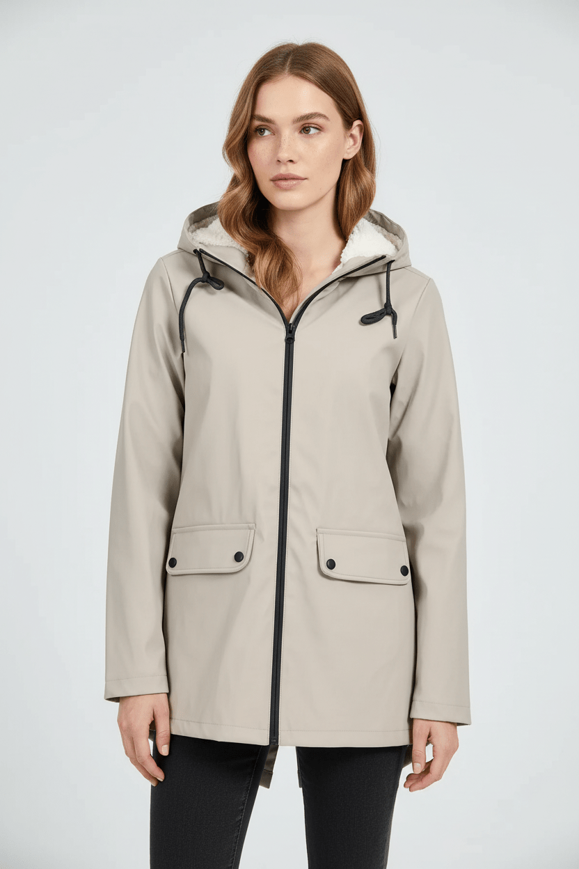 Dames trenchcoat met capuchon | Waterafstotende jas met getailleerde pasvorm