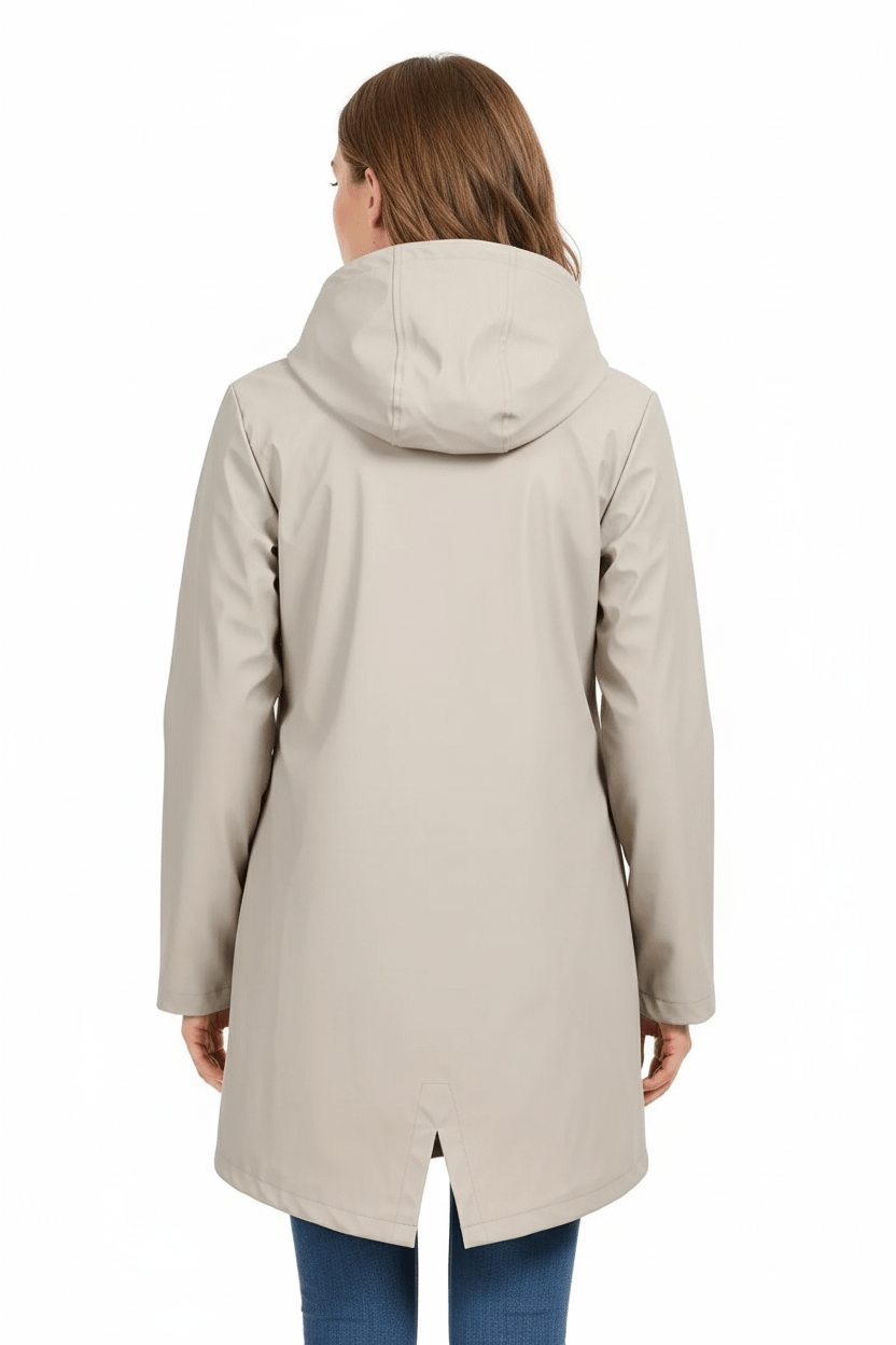 Dames trenchcoat met capuchon | Waterafstotende jas met getailleerde pasvorm