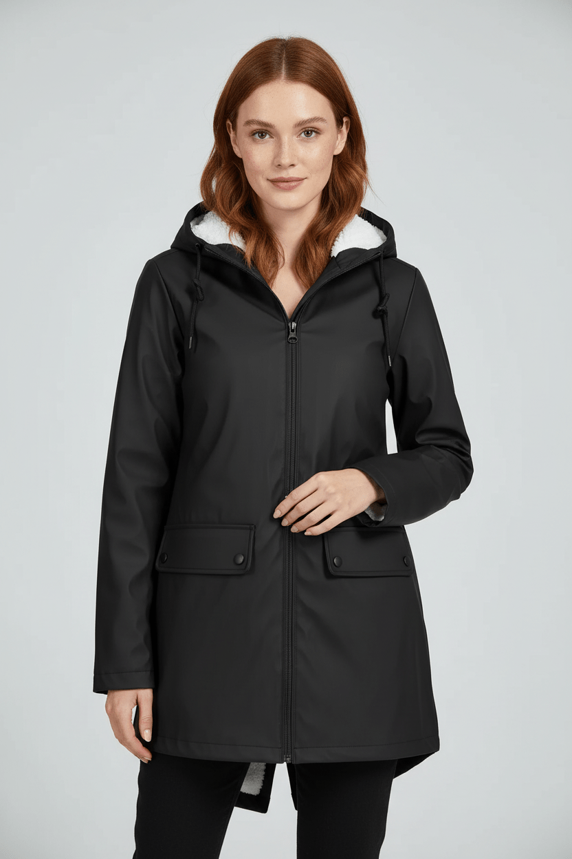 Dames trenchcoat met capuchon | Waterafstotende jas met getailleerde pasvorm