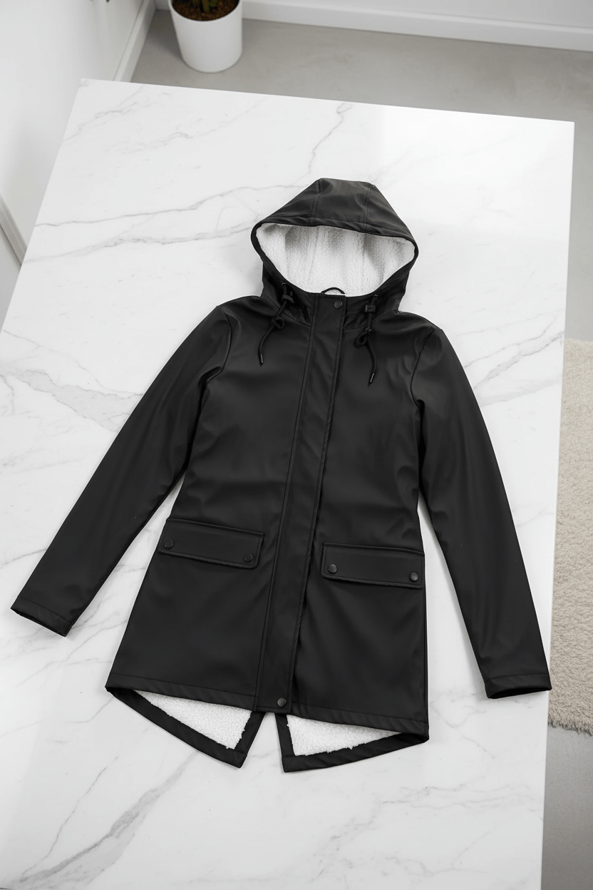 Dames trenchcoat met capuchon | Waterafstotende jas met getailleerde pasvorm
