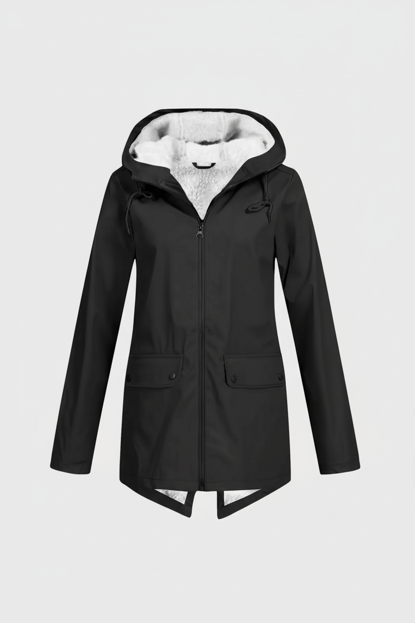 Dames trenchcoat met capuchon | Waterafstotende jas met getailleerde pasvorm