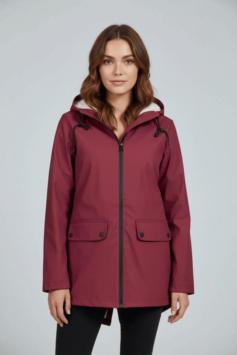Dames trenchcoat met capuchon | Waterafstotende jas met getailleerde pasvorm