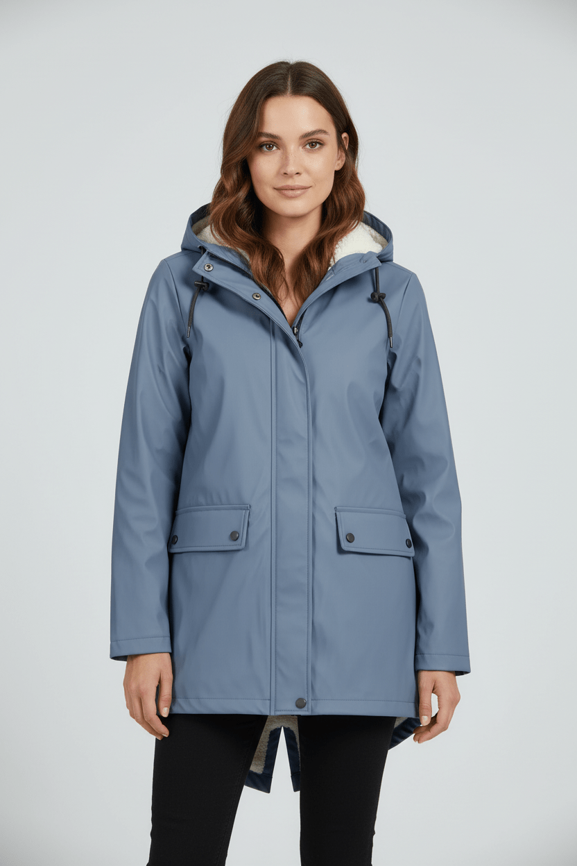 Dames trenchcoat met capuchon | Waterafstotende jas met getailleerde pasvorm