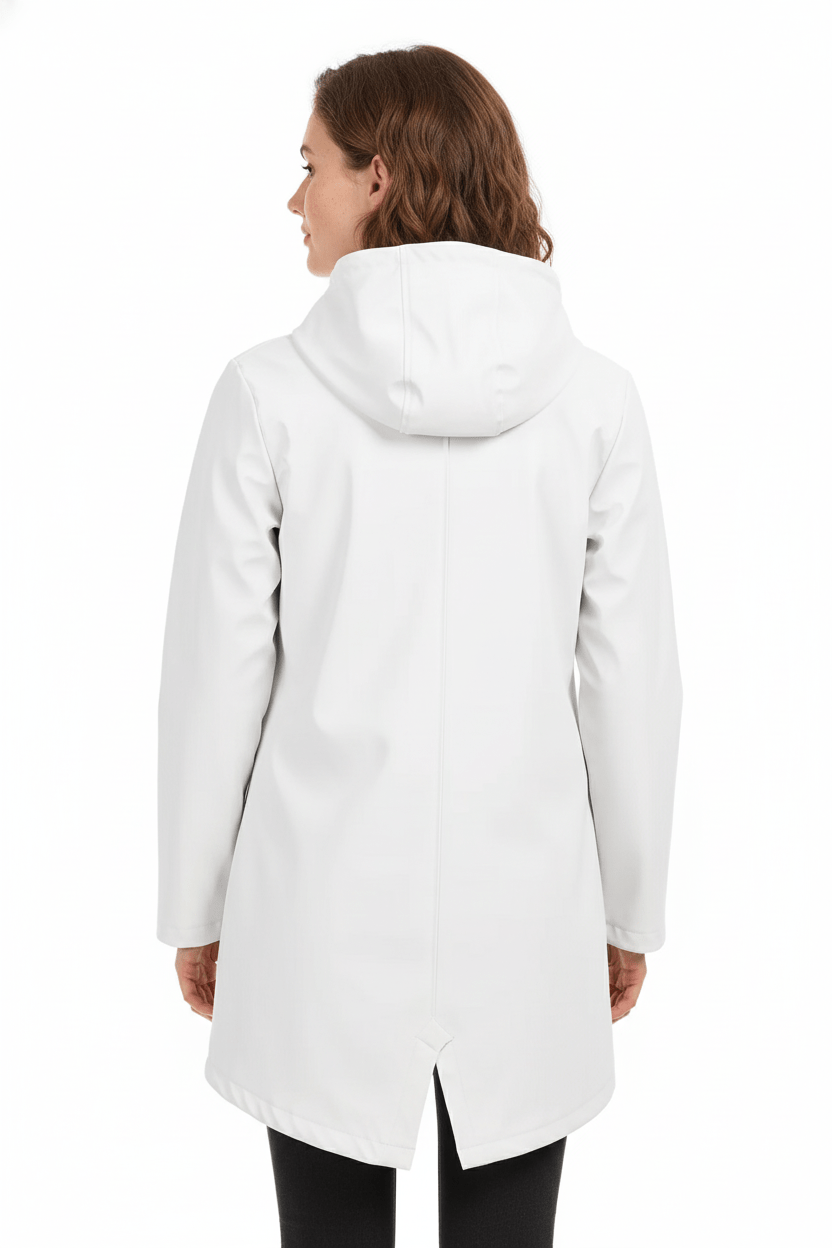 Dames trenchcoat met capuchon | Waterafstotende jas met getailleerde pasvorm