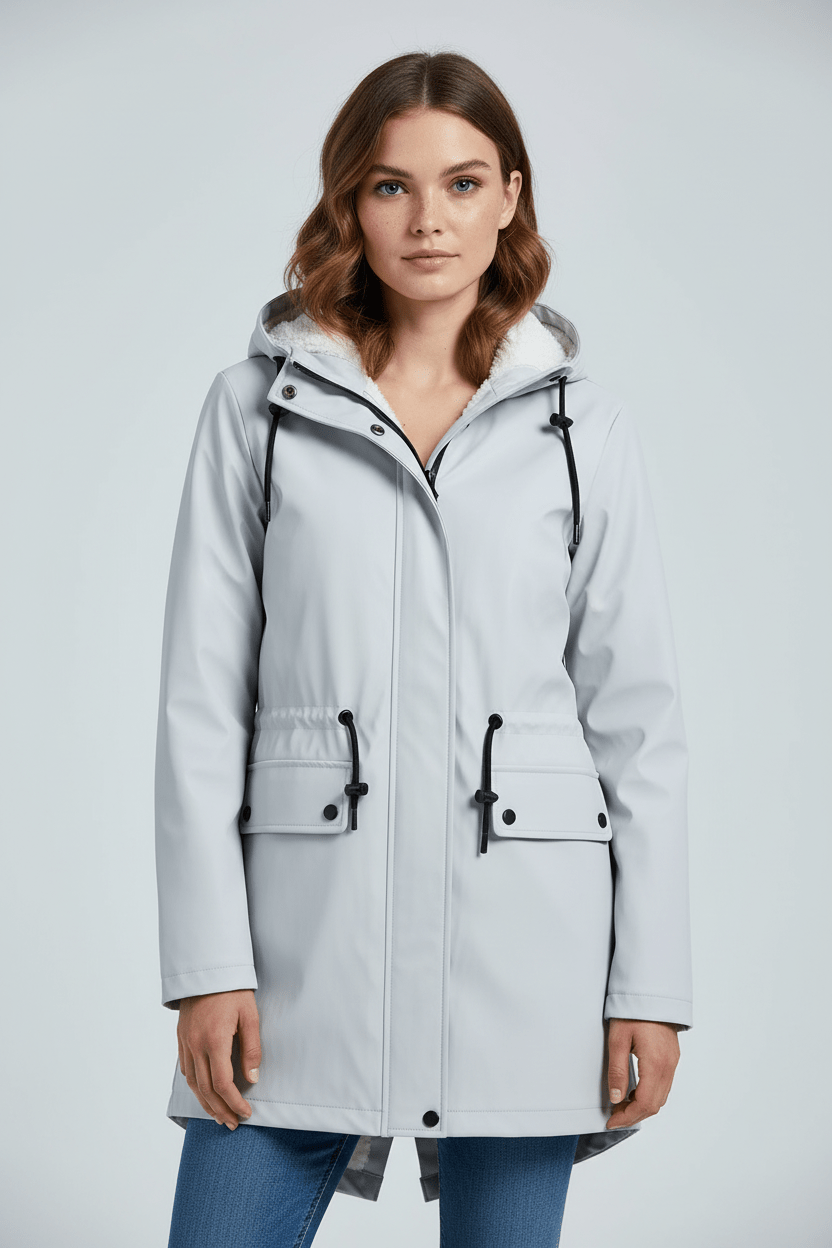 Dames trenchcoat met capuchon | Waterafstotende jas met getailleerde pasvorm