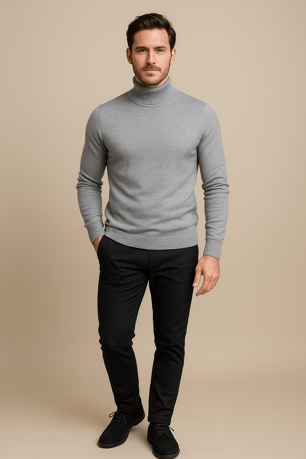 Heren coltrui | Slim fit gebreid design met klassieke uitstraling