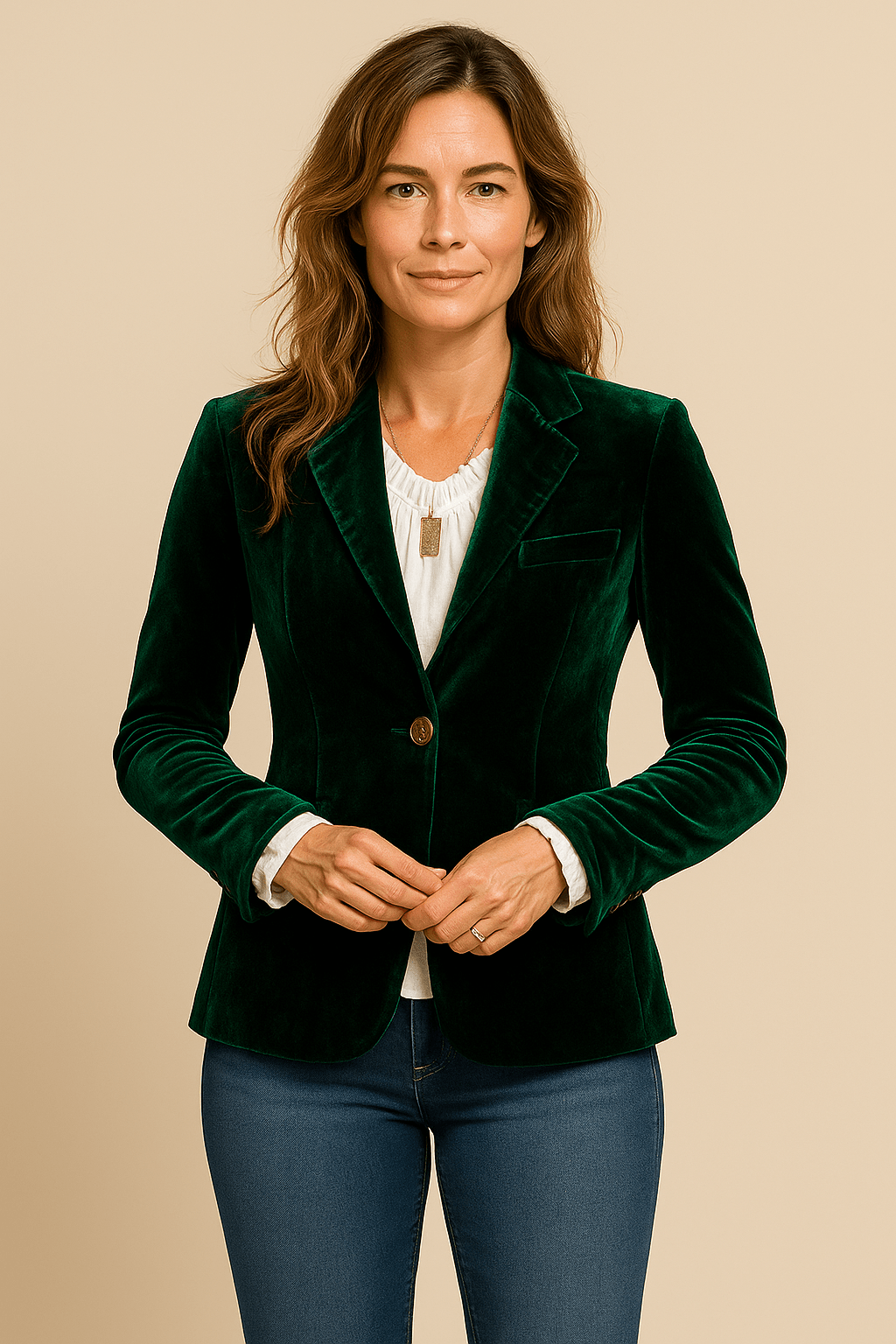 Getailleerde dames blazer | Stijlvol colbert met kraag en zakken