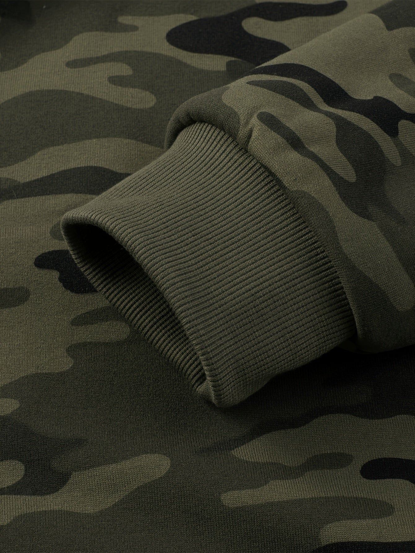 Heren Camouflage Outdoor Hoodie met Fleecevoering