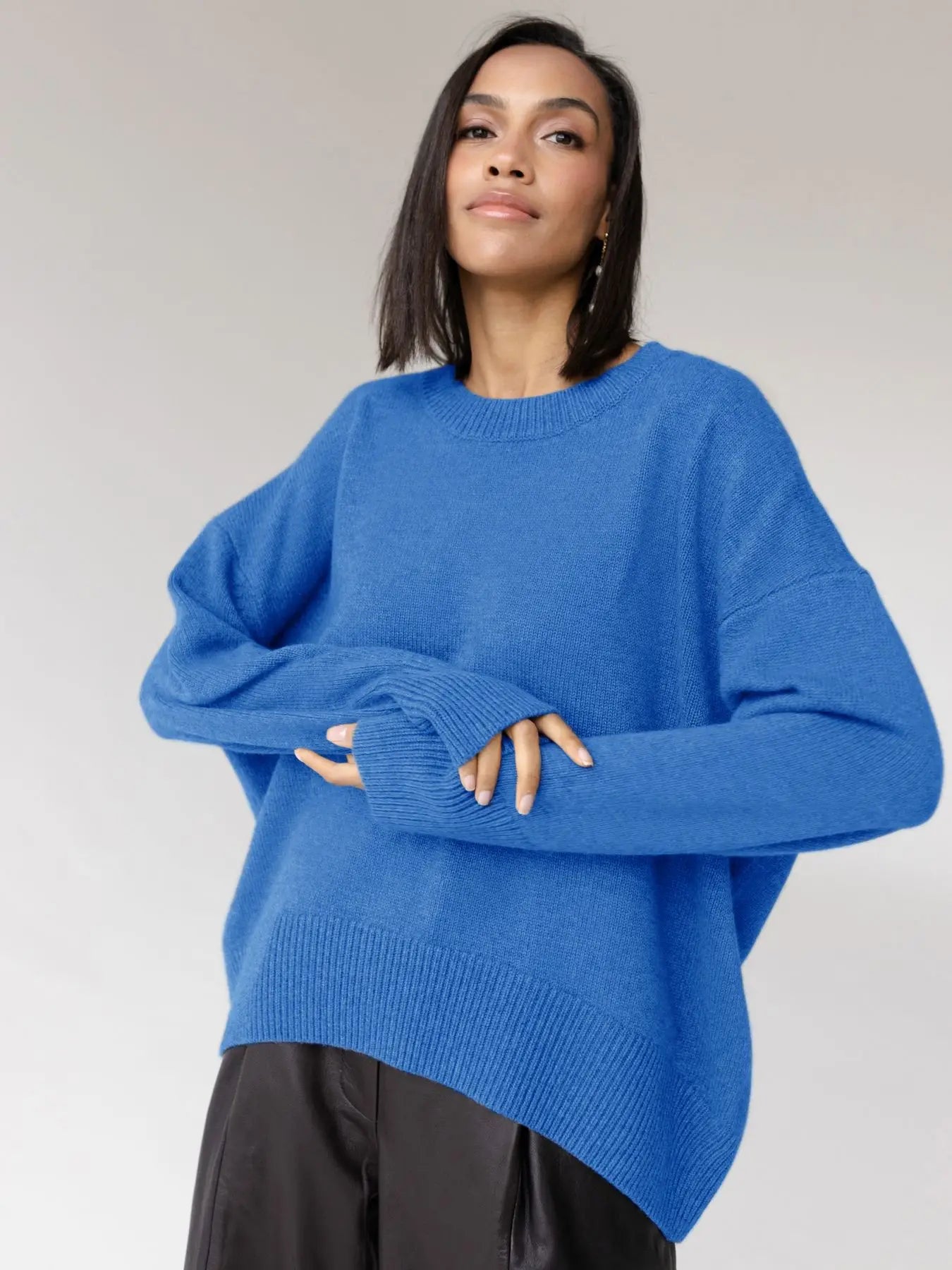 Oversized trui dames – Zachte ronde hals en casual stijl