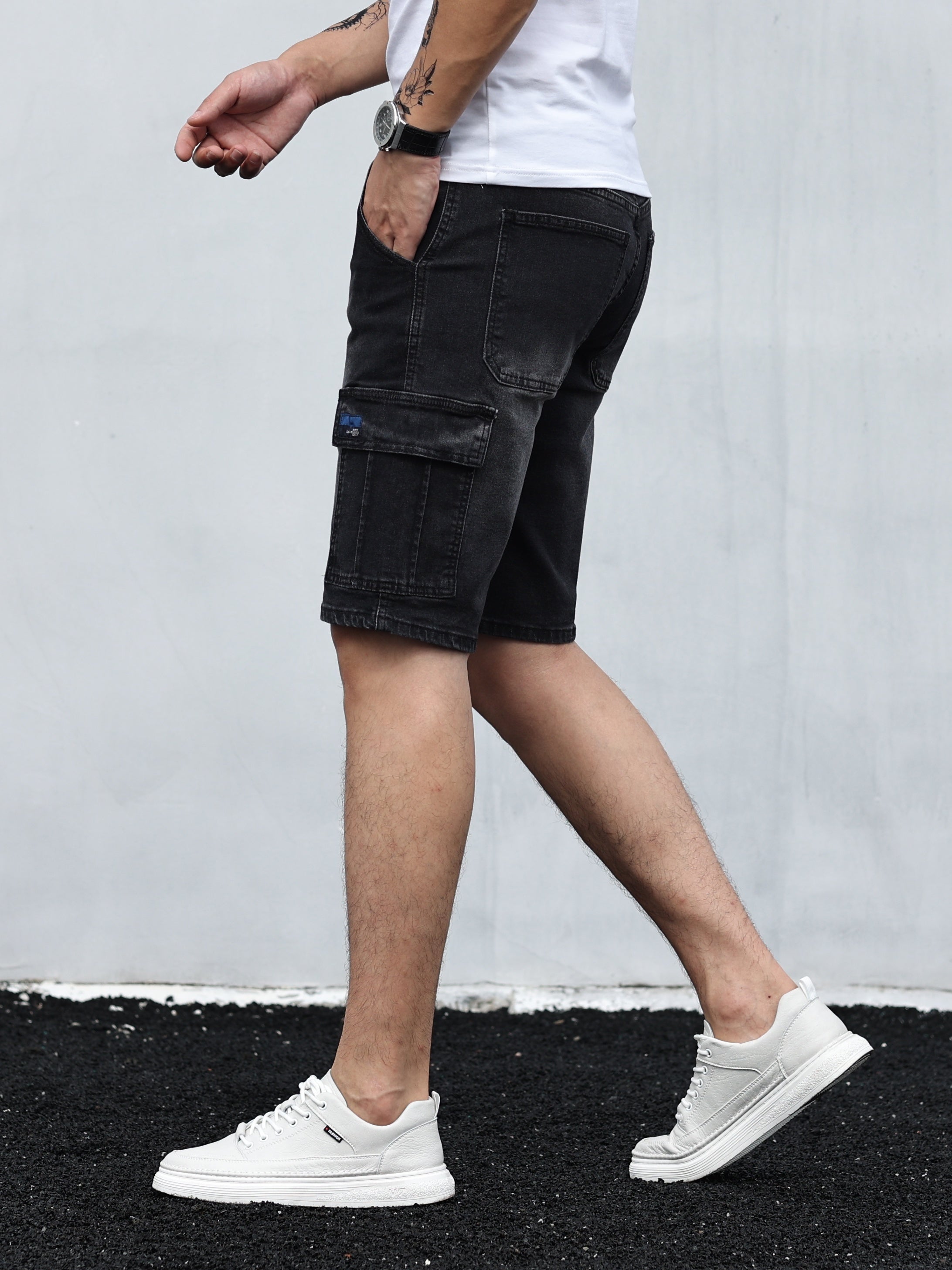 Liam | Cargo Denim Shorts voor Heren – Comfort, Stijl & Functionaliteit
