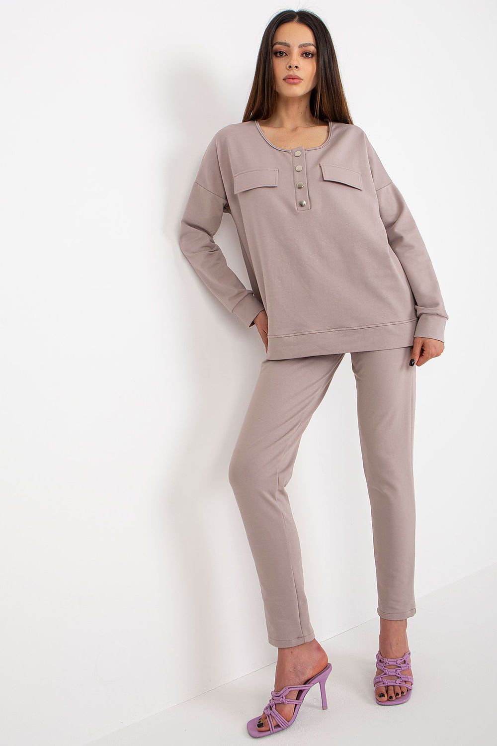 Mila - Modieuze Lounge Set met Sweater en Slim Fit Broek