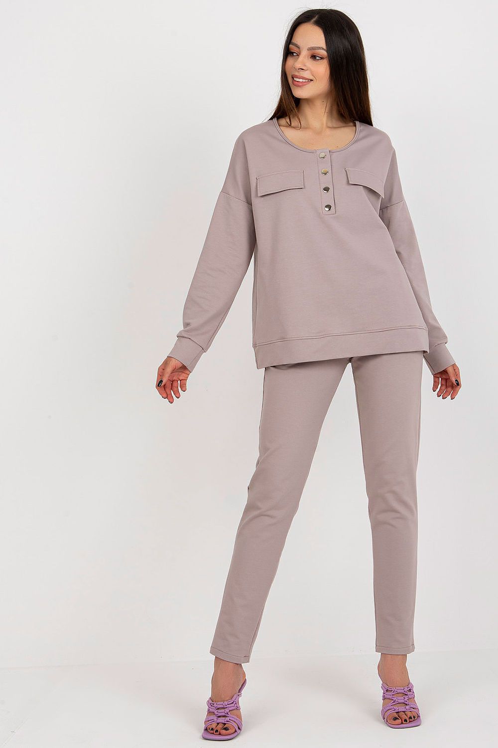 Mila - Modieuze Lounge Set met Sweater en Slim Fit Broek