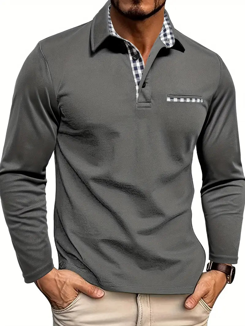 Heren polo met lange mouwen | Casual stijl met nette afwerking