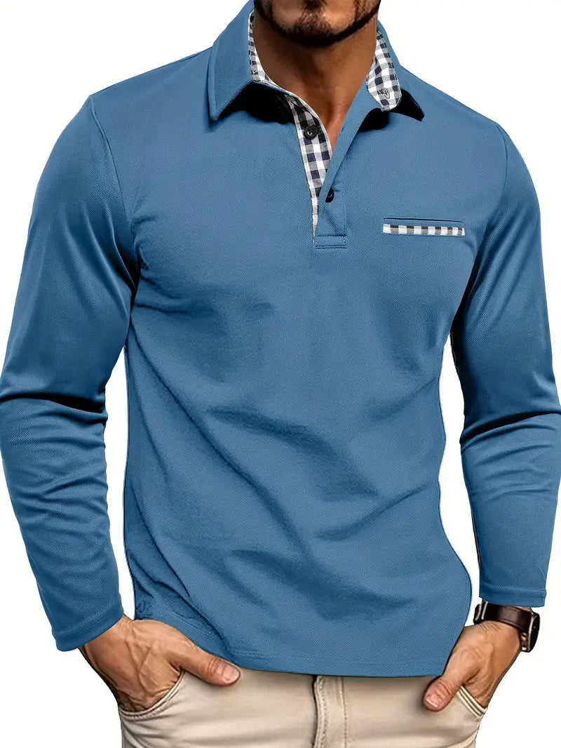 Heren polo met lange mouwen | Casual stijl met nette afwerking
