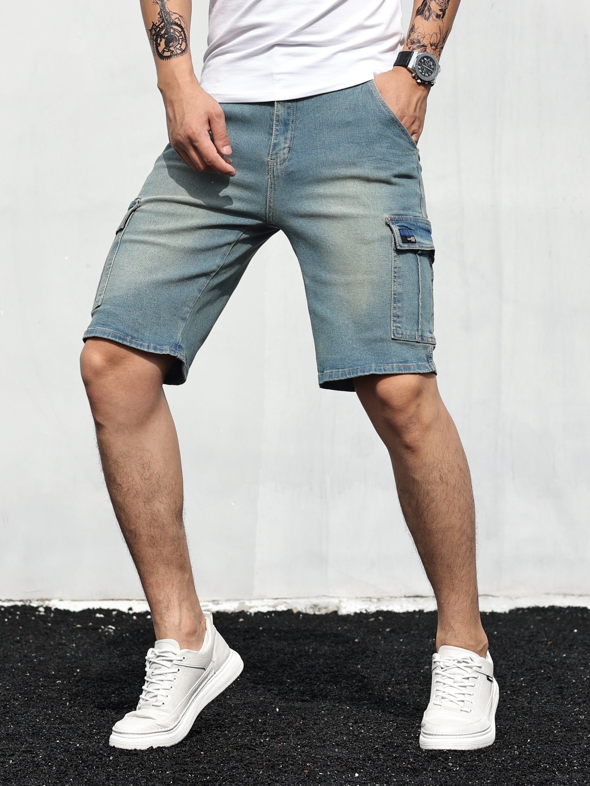 Liam | Cargo Denim Shorts voor Heren – Comfort, Stijl & Functionaliteit