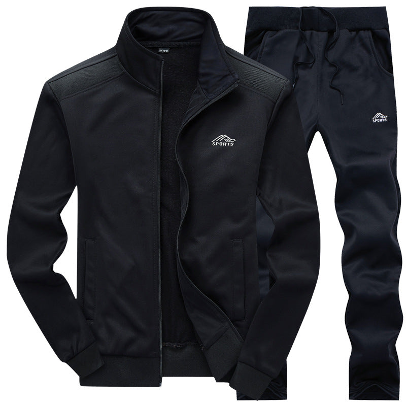 Mode Outlet | Gevoerd Heren Trainingspak met Kraag – Stijlvol & Comfortabel