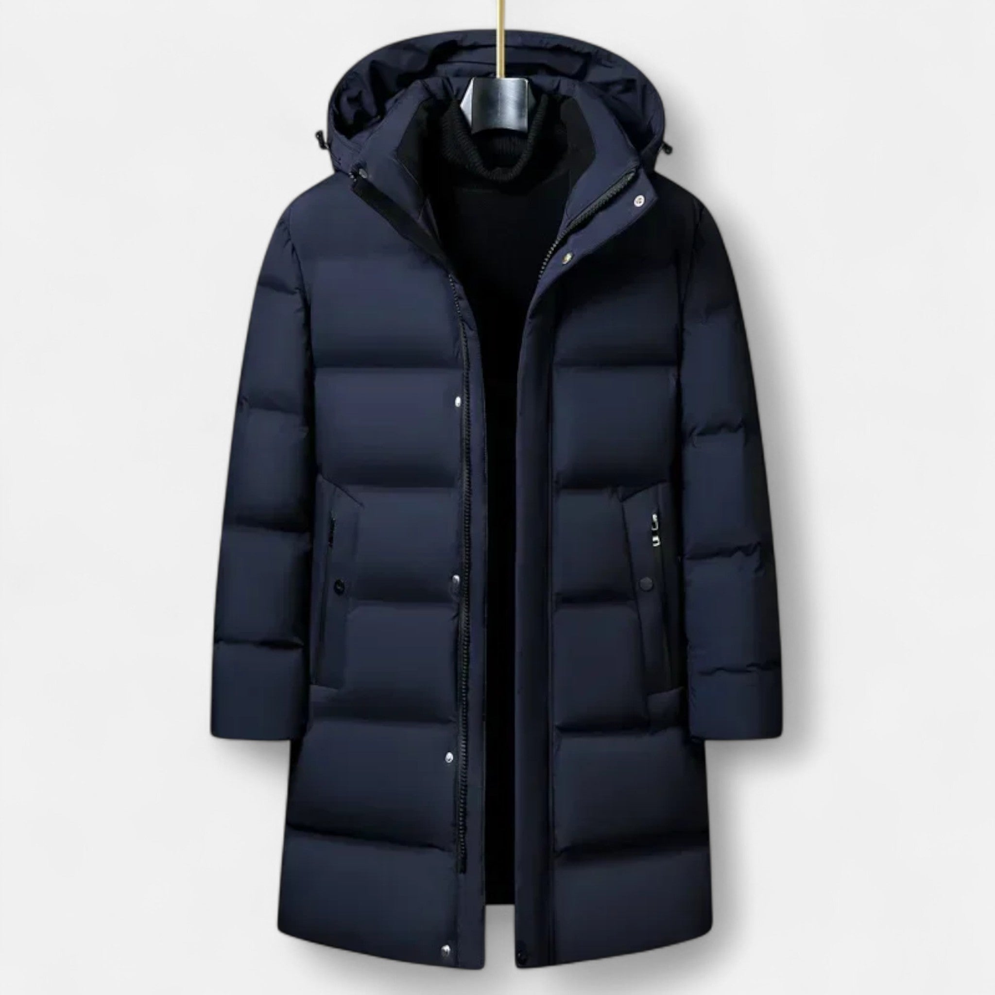 Heren Winter Parka | Lange Pasvorm met Beschermende Capuchon