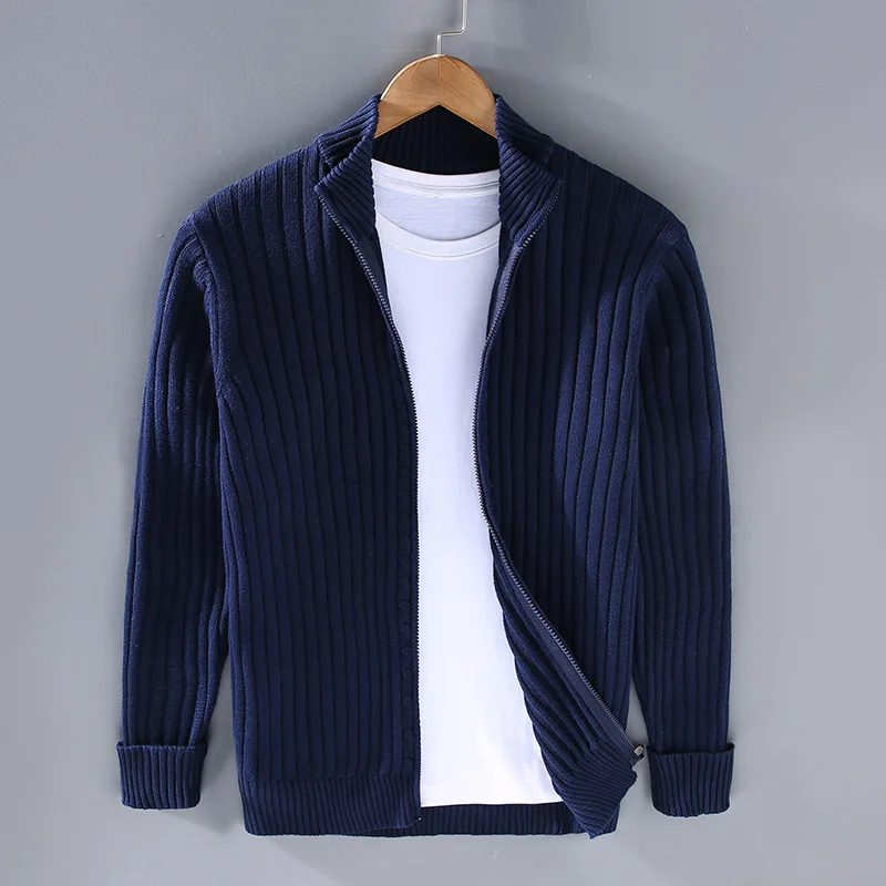 Variant image for Lucas Heren Cardigan voor Mannen met Rits van Zacht Katoen-11