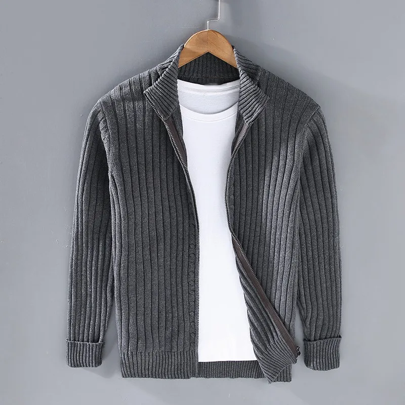 Variant image for Lucas Heren Cardigan voor Mannen met Rits van Zacht Katoen-6