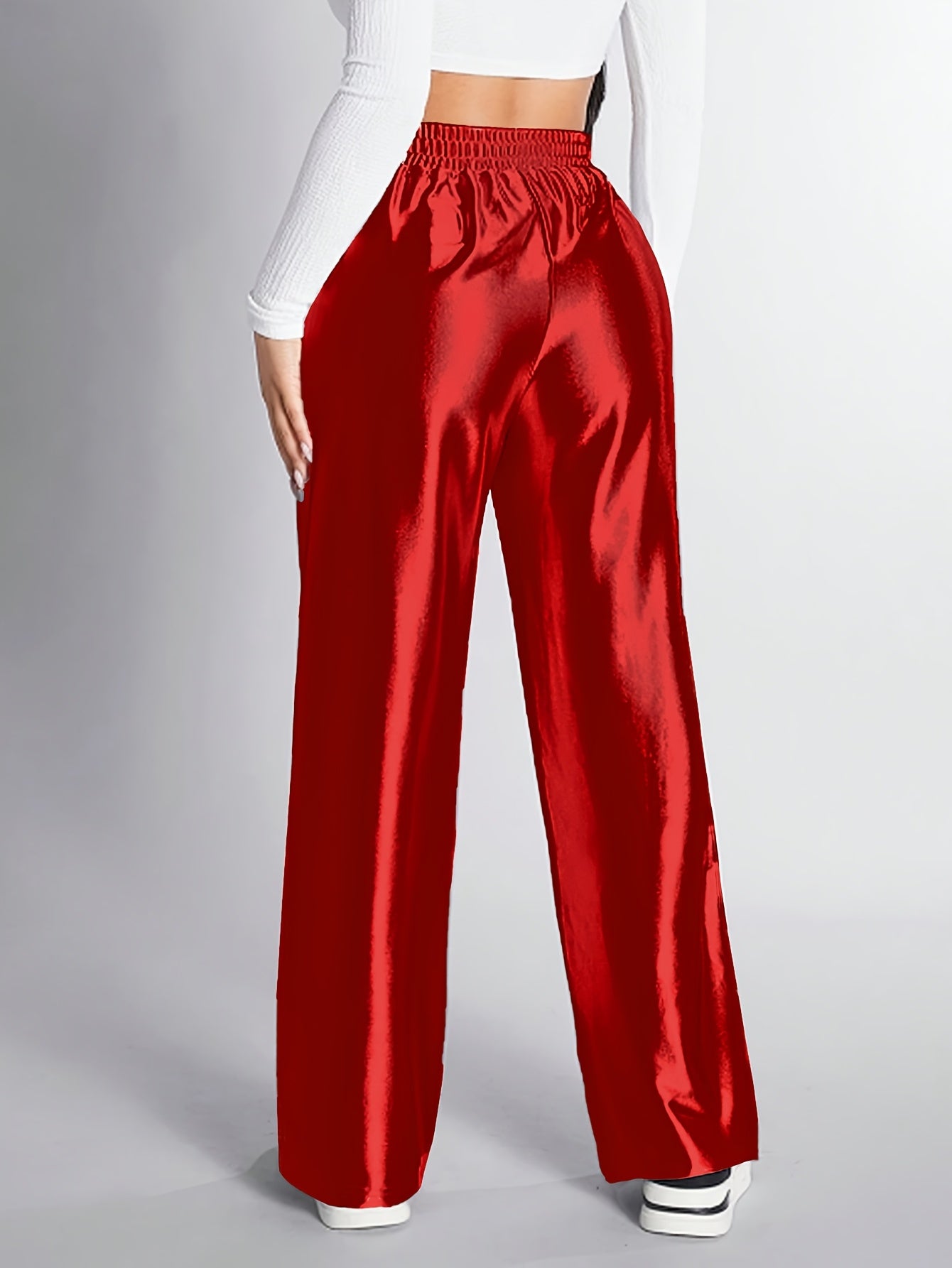 Naomi broek | Stijlvolle high-waist broek met wijde pijpen