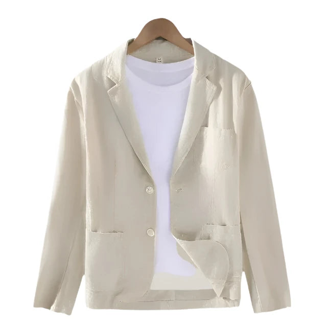 CAS | Elegante Italiaanse linnen blazer voor heren met verfijnde charme en moderne look