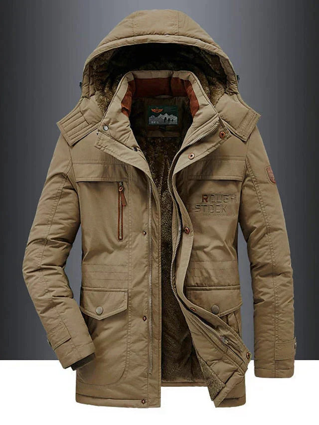 DAVE | Stijlvolle en gezellige leger winterjas voor heren met robuust comfort
