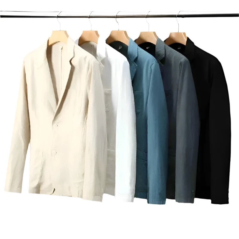 CAS | Elegante Italiaanse linnen blazer voor heren met verfijnde charme en moderne look