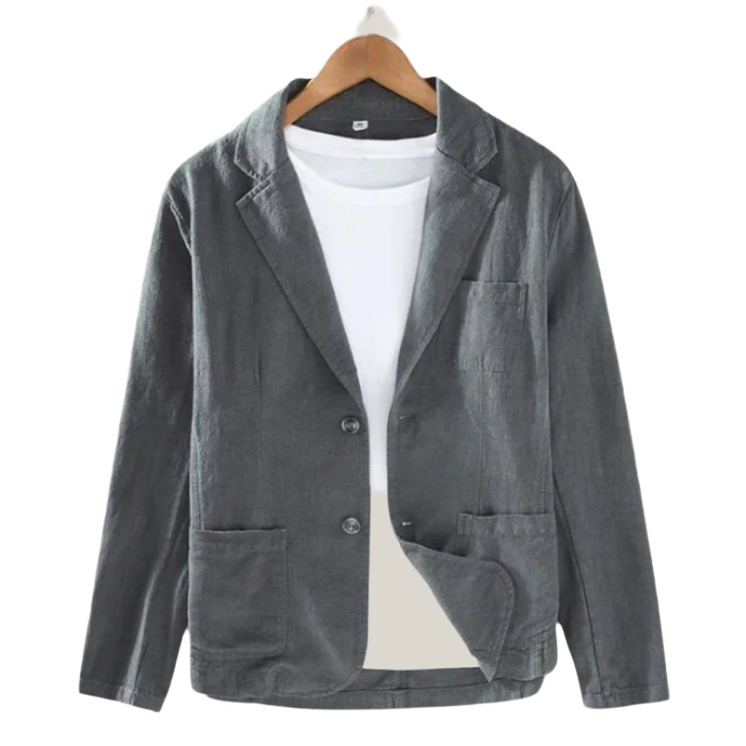 CAS | Elegante Italiaanse linnen blazer voor heren met verfijnde charme en moderne look
