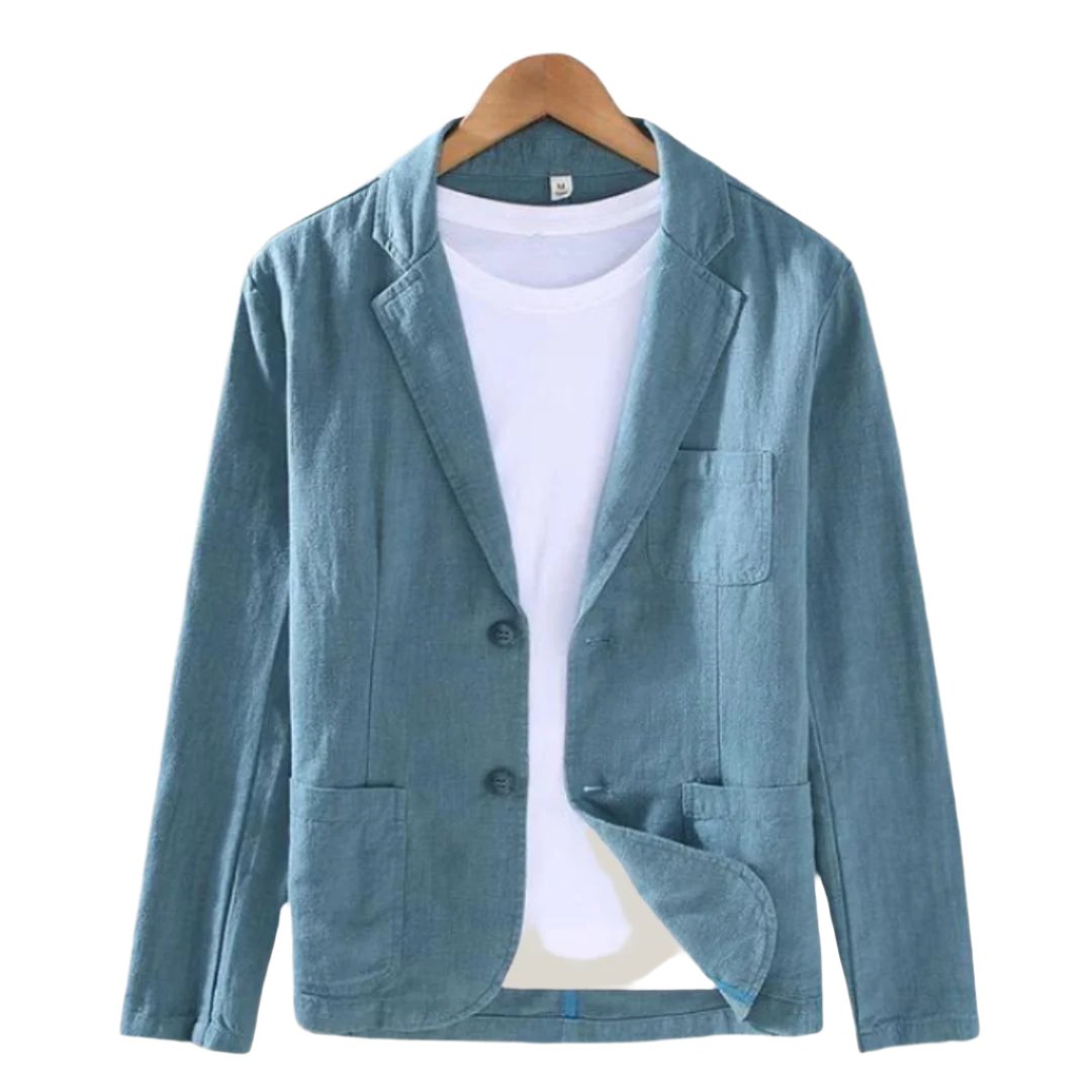 CAS | Elegante Italiaanse linnen blazer voor heren met verfijnde charme en moderne look