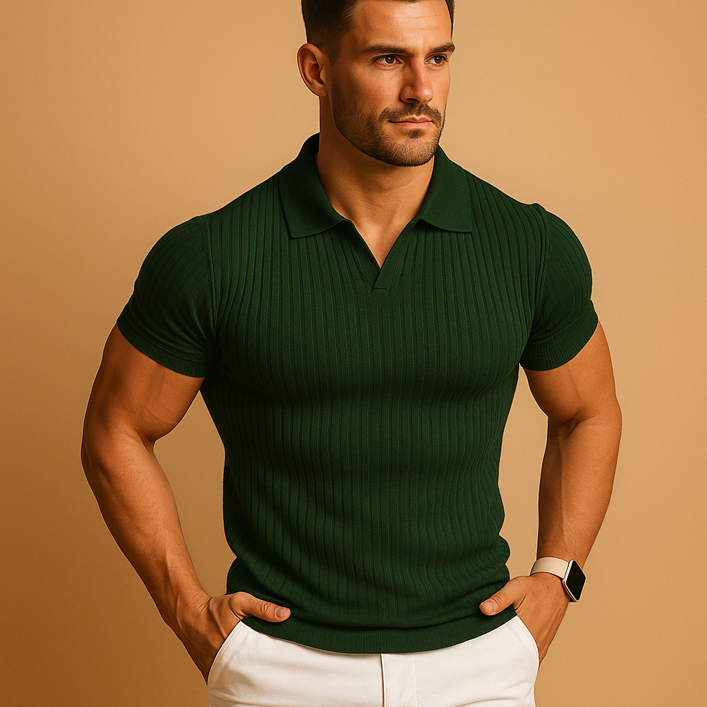 Slim Fit Poloshirt met Stijlvolle Reverskraag voor Heren