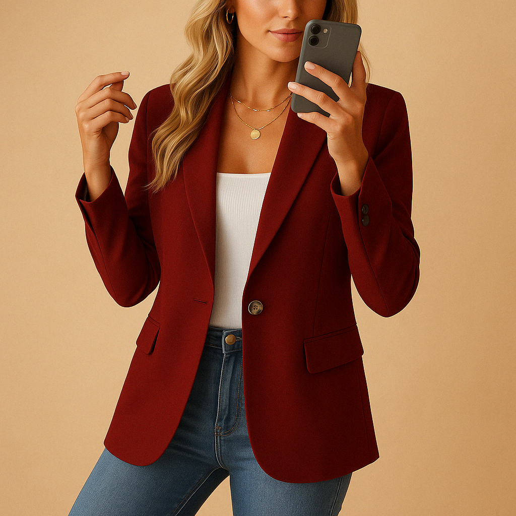Dames blazer met getailleerde pasvorm | Elegant & comfortabel ontwerp