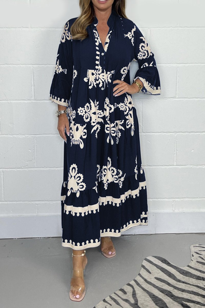 Luna | Bohemian Jurk Dames | Casual Stijl Met Subtiele Print