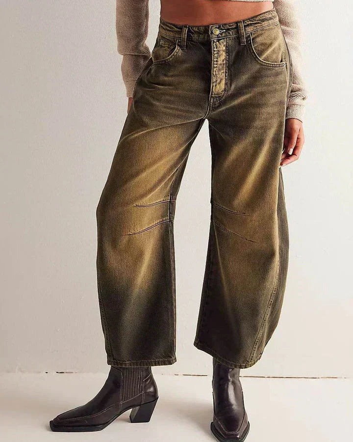 Dames Jeans – Barrel Fit Met Middelhoge Taille
