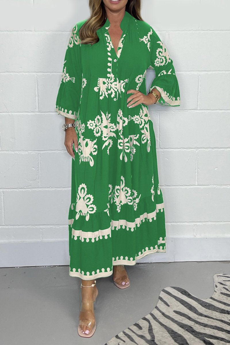 Luna | Bohemian Jurk Dames | Casual Stijl Met Subtiele Print