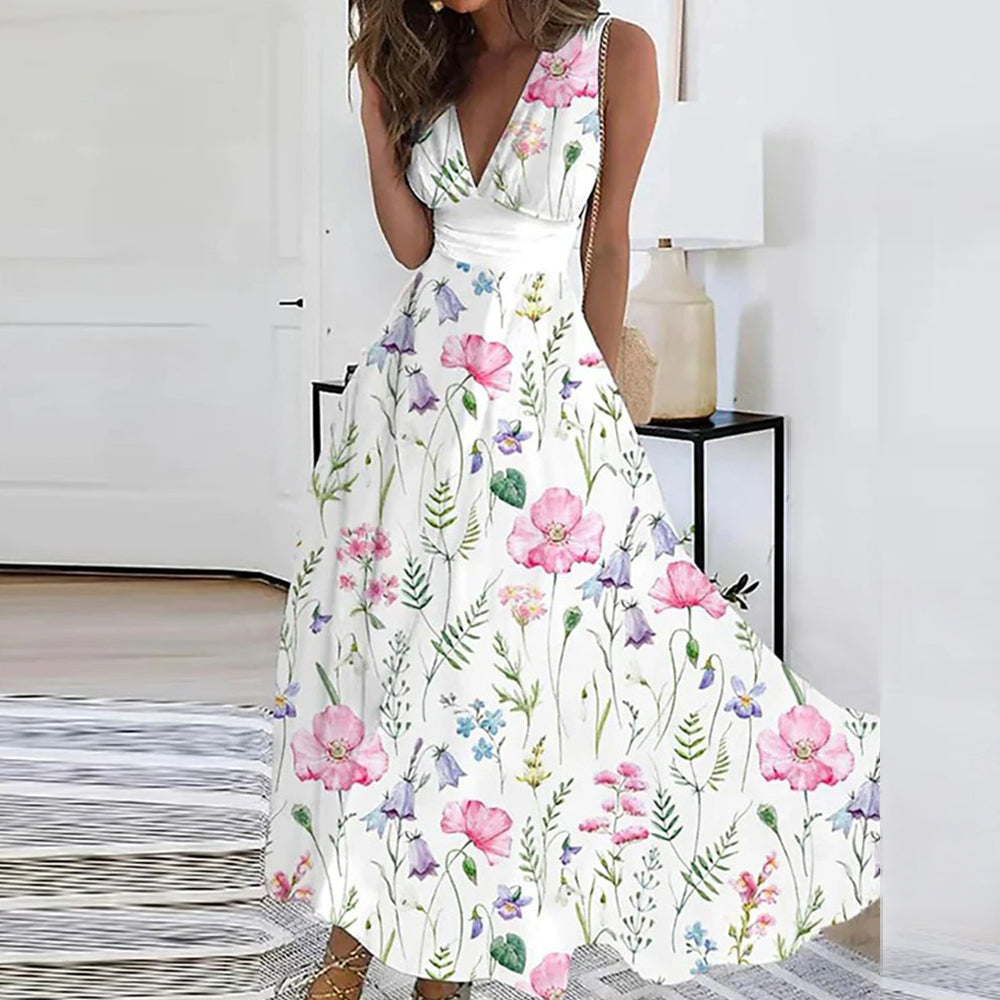 Luchtige Maxi Jurk met Bloemenprint