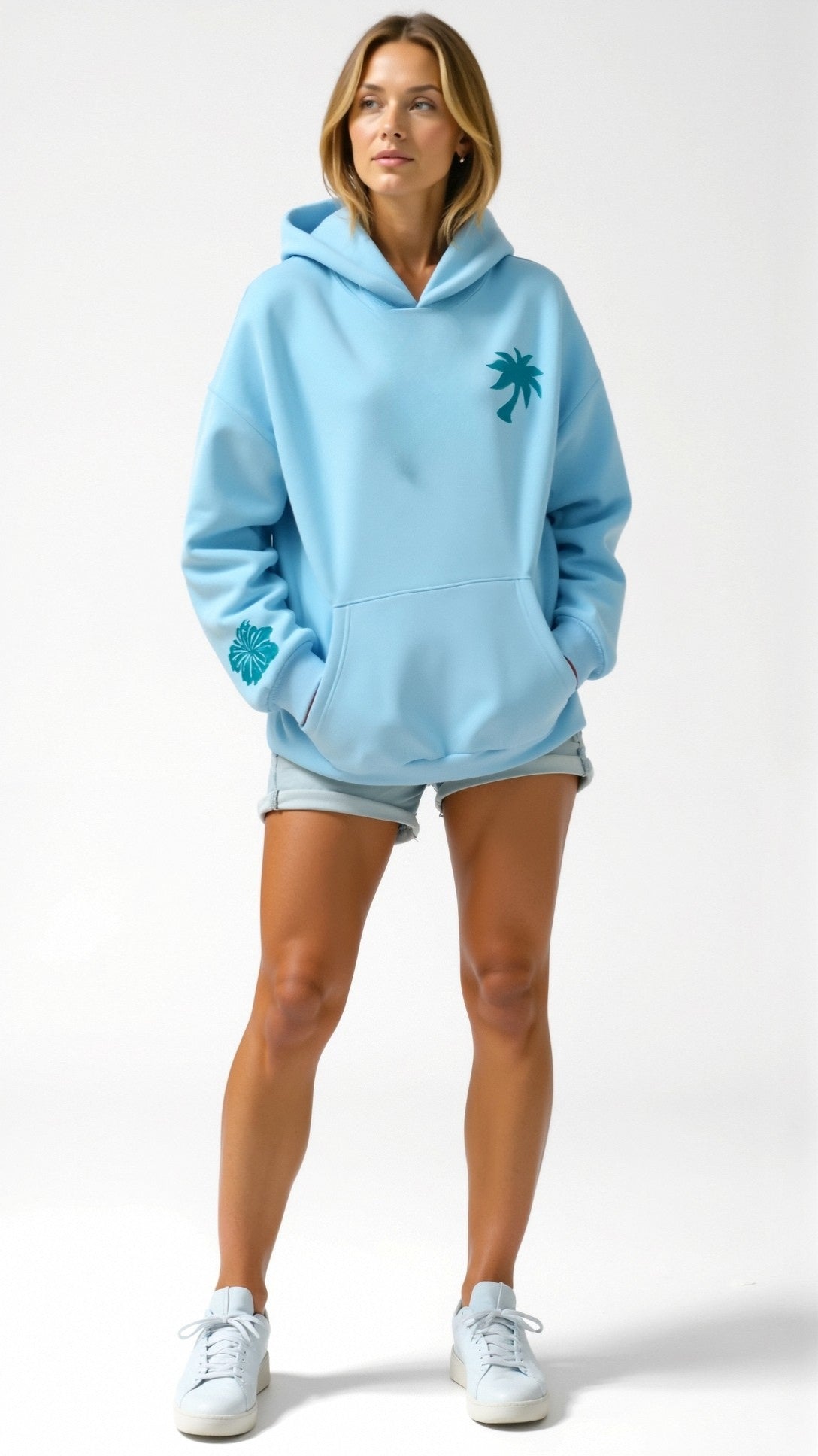 Dames hoodie met geborduurd rugdesign | Comfortabele trui met capuchon