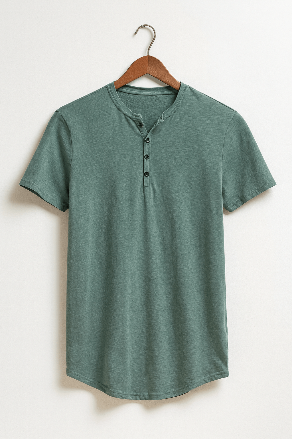 Heren Henley-shirt – Zacht met klassieke knoopsluiting