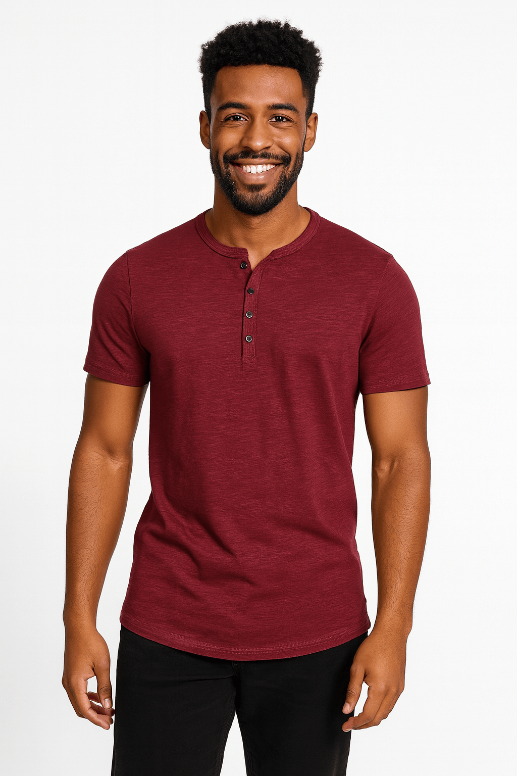 Heren Henley-shirt – Zacht met klassieke knoopsluiting