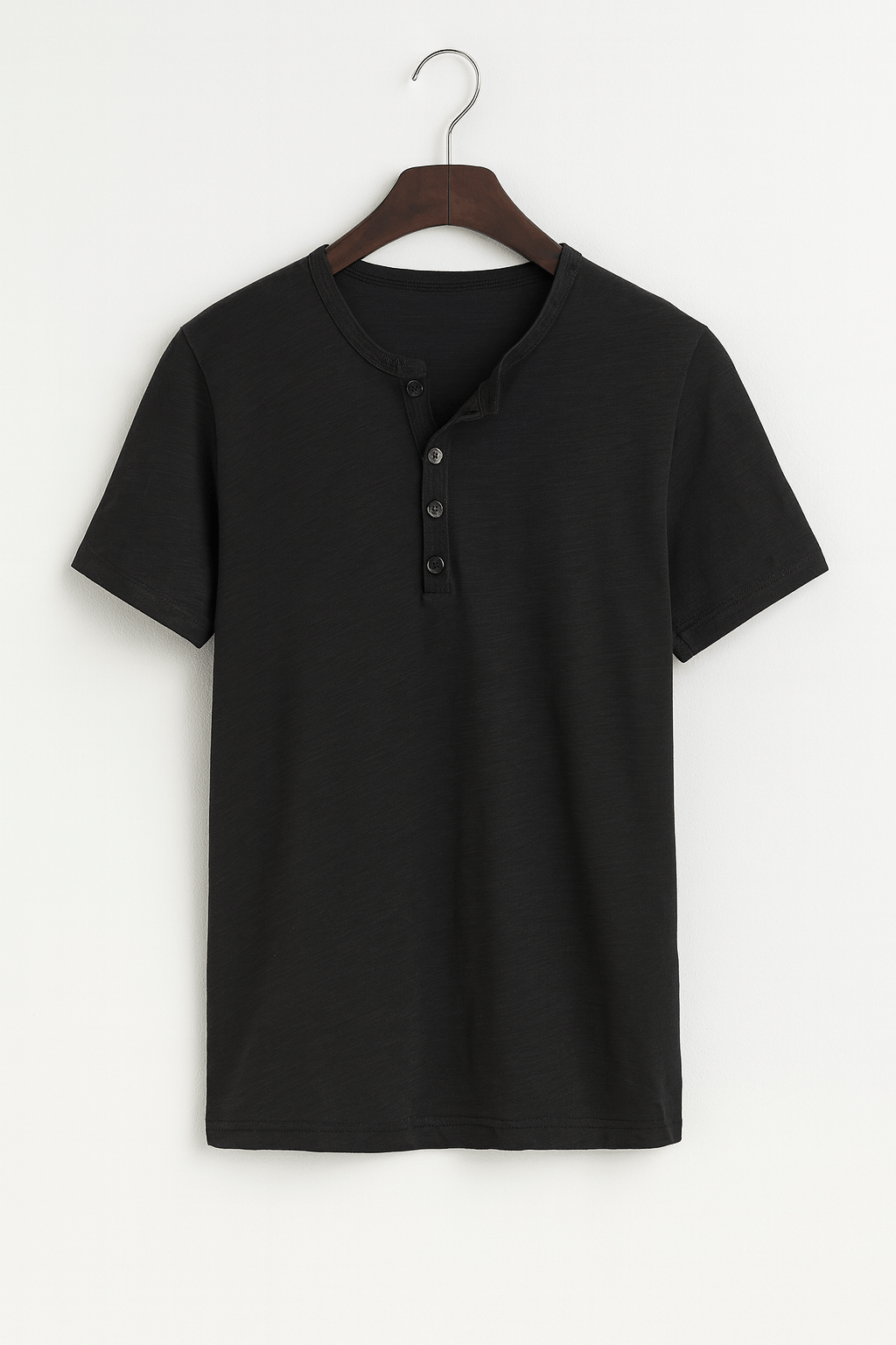 Heren Henley-shirt – Zacht met klassieke knoopsluiting