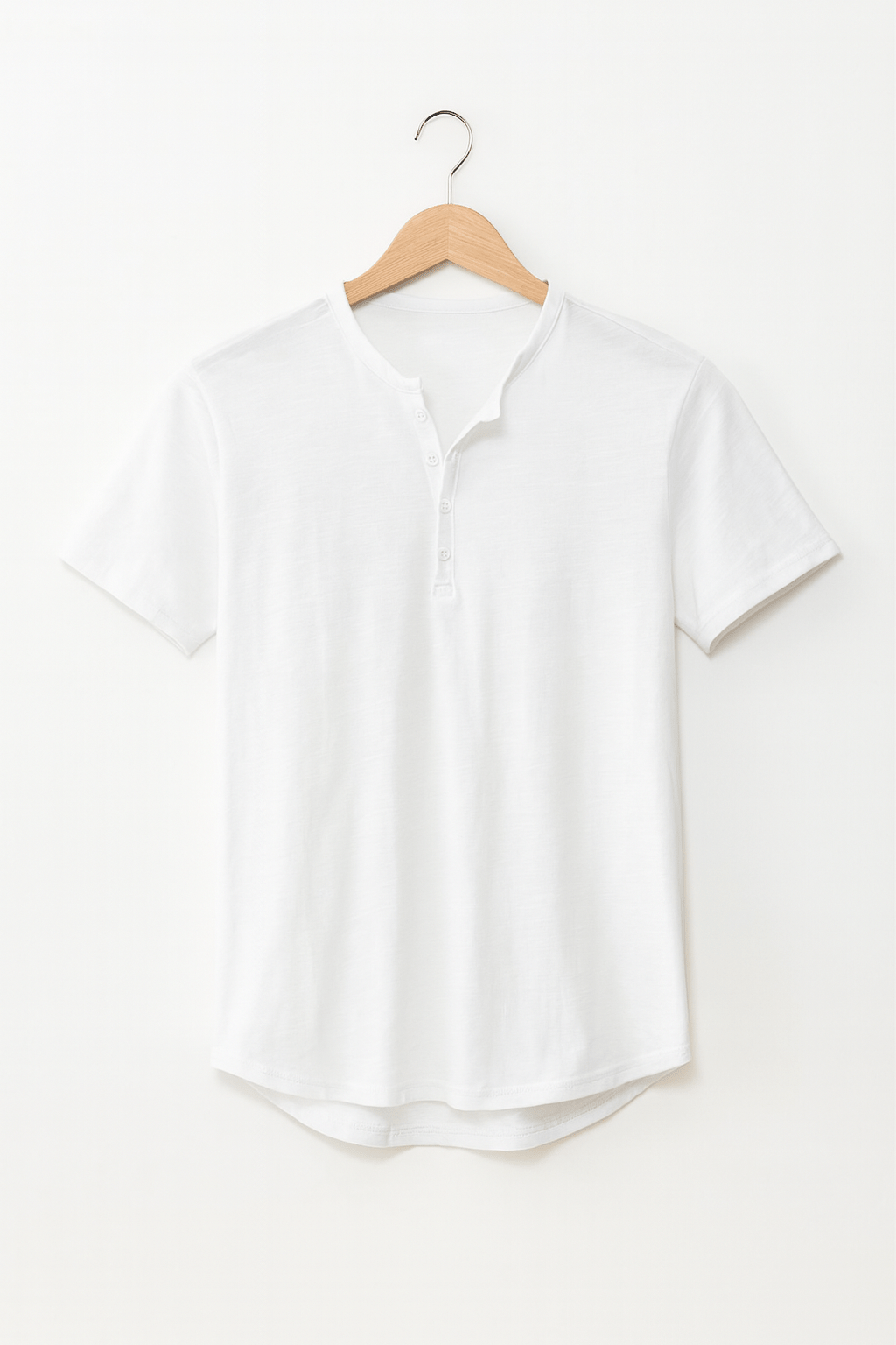 Heren Henley-shirt – Zacht met klassieke knoopsluiting
