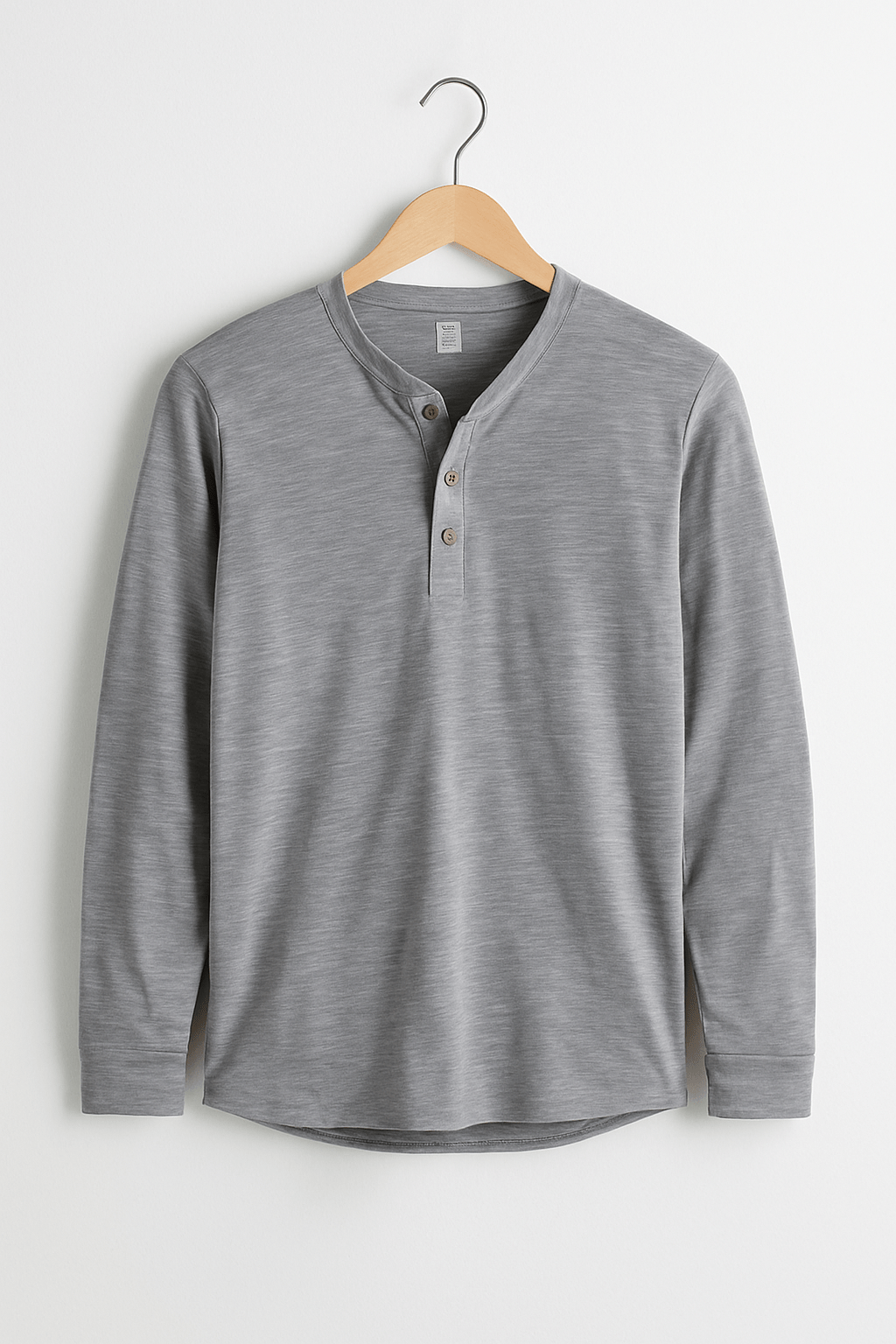 Heren Henley-shirt met lange mouwen – Tijdloos en veelzijdig