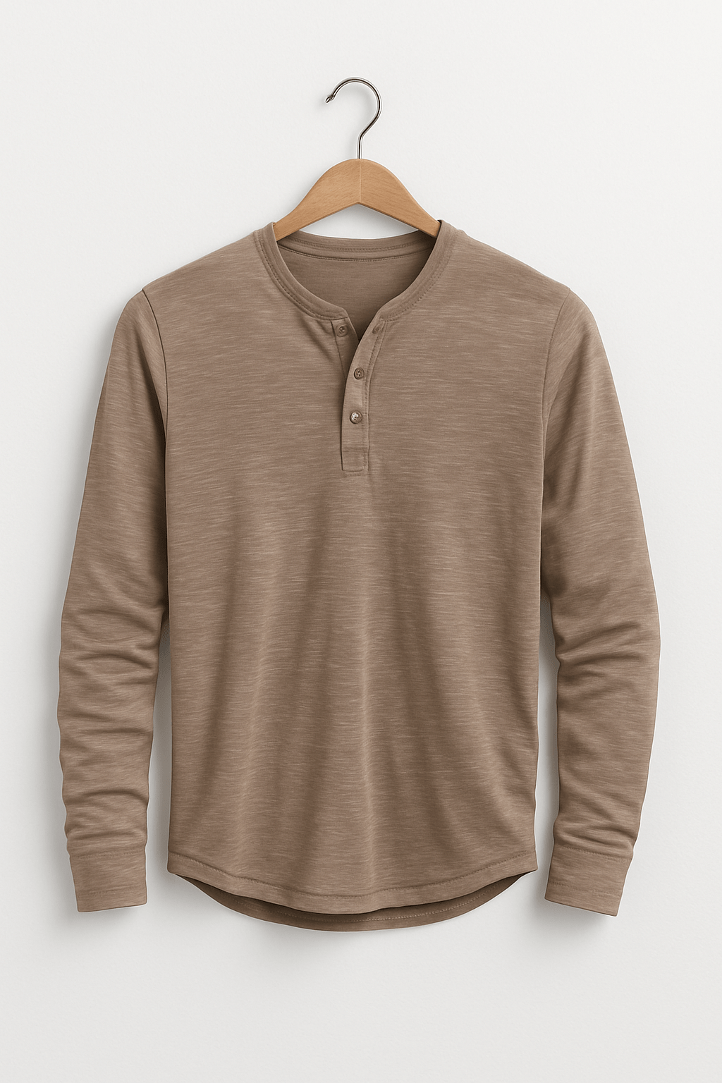 Heren Henley-shirt met lange mouwen – Tijdloos en veelzijdig